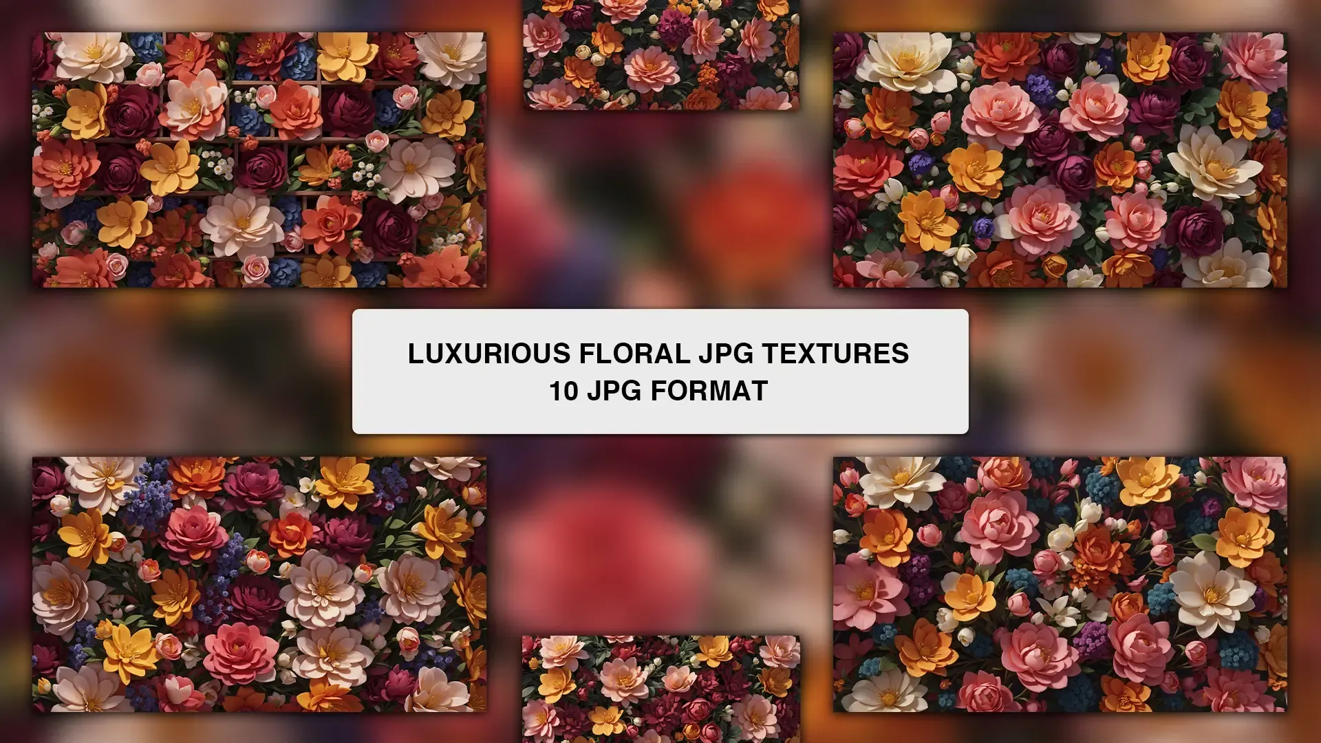 Luxurious Floral JPG Textures Background Pack image